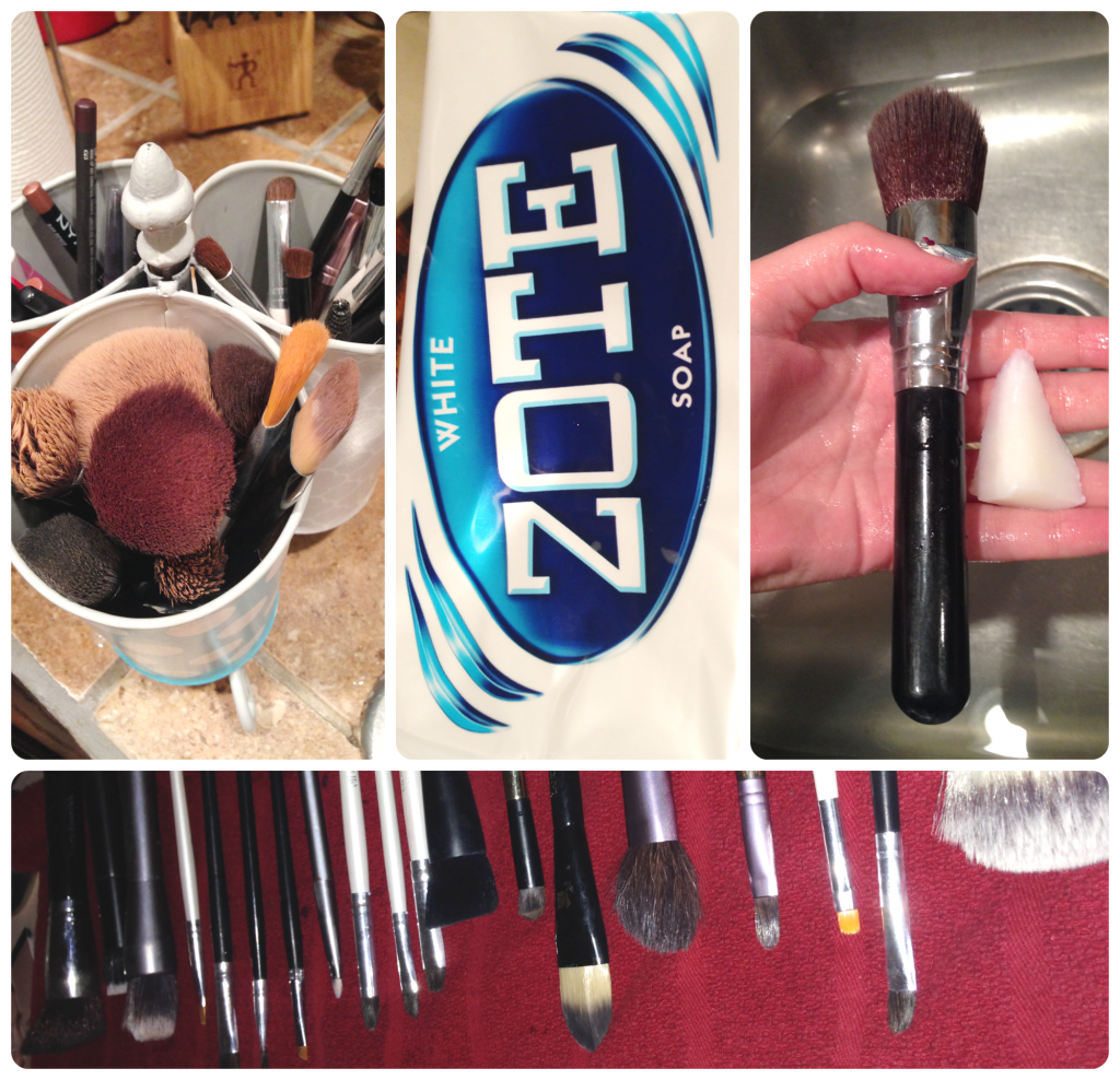 Washing Makeup Brushes