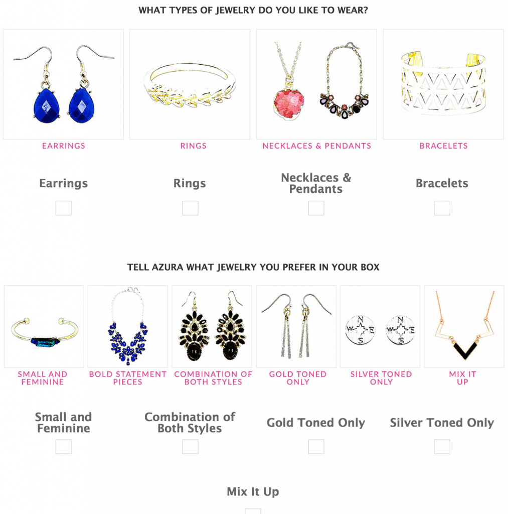 The Azura Box Jewelry Subscription  Style Survey