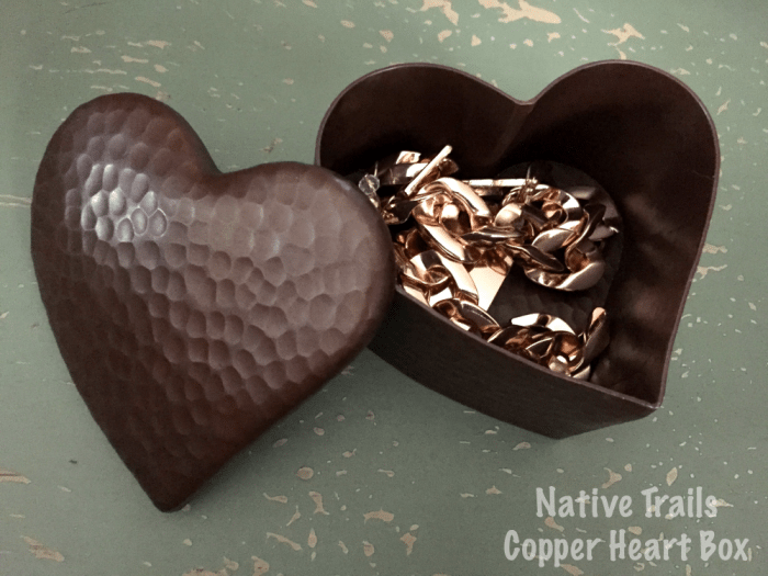 Native Trails Copper Heart Box