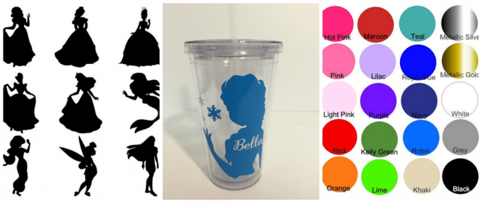 Personalized Disney Princess Tumblers