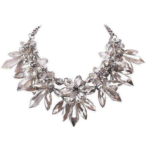 Chunky Crystal Bib Exaggerated Necklace