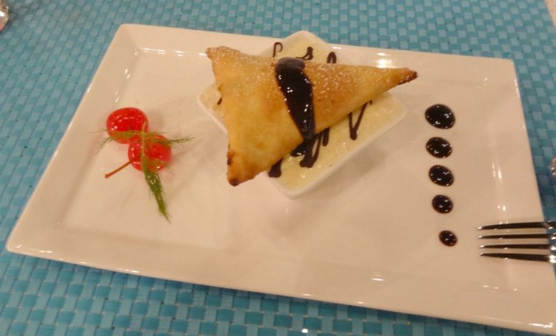 Tabla Restaurant in Orlando - Chocolate Samosa with Masala Chai Latte Ice cream