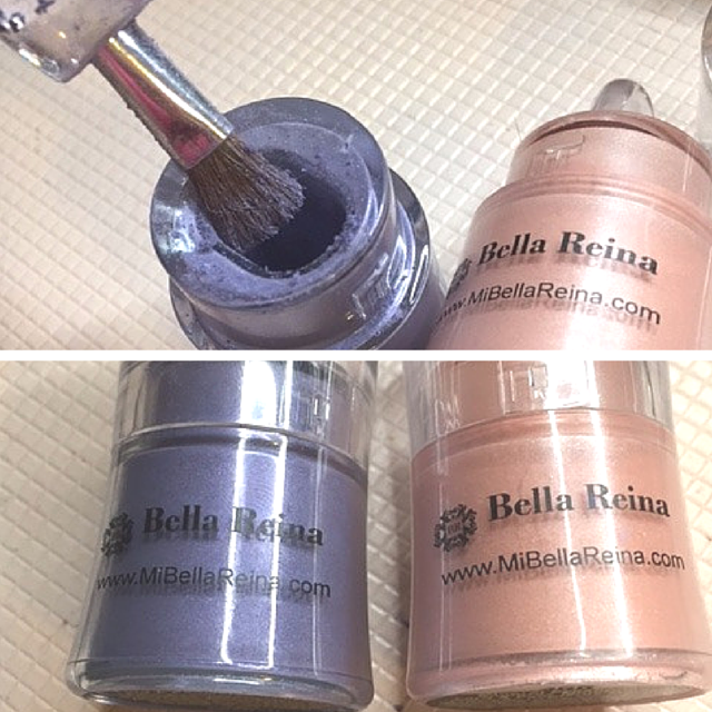 Mi Bella Reina Loose Mineral Shimmer Shadows in Tea Rose and Rich Iris #BellaGirl #Bblogger (1)