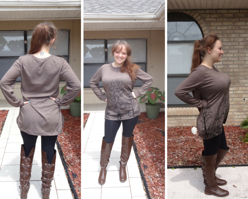 V28 Irregular Blouse in the Color Coffee - Loose Fit