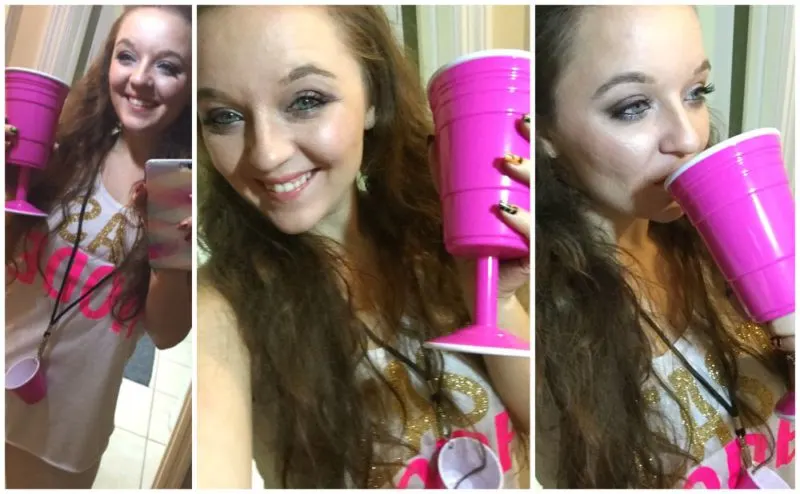 Red Cup Living Hot Pink Cups for Girls Night