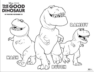 Good Dino Free Coloring Sheet