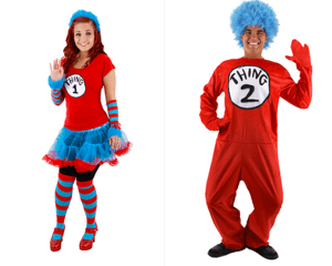 Thing 1 and Thing 2 - Couples Costumes for Halloween