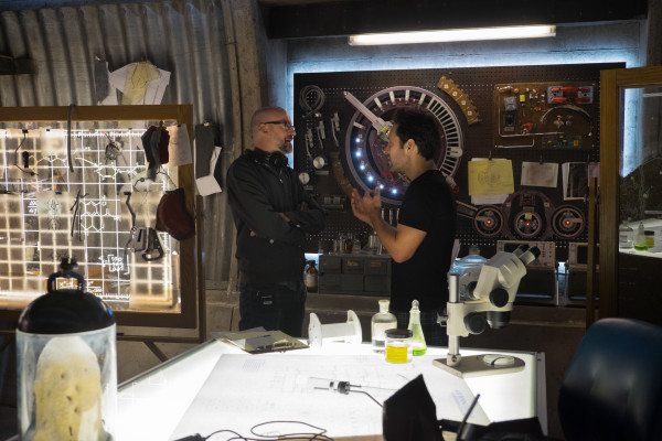 Marvel's Ant-Man..L to R: Director Peyton Reed and Paul Rudd (Scott Lang/Ant-Man) on set...Photo Credit: Zade Rosenthal..? Marvel 2014