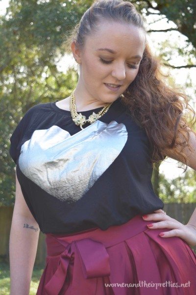 Red Vintage Skirt and Heart Shirt