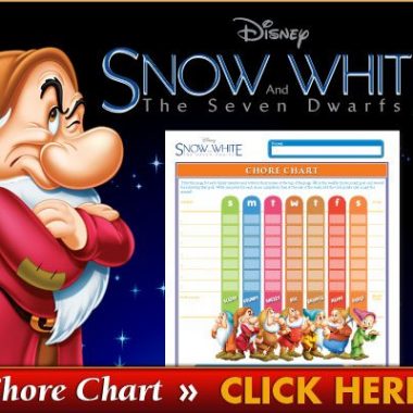 Free Snow White Chore Chart