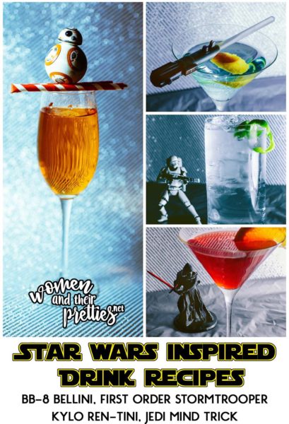 Star Wars Drink Recipes - BB-8 Bellini, First Order Stormtrooper, Kylo Ren-Tini, Jedi Mind Trick #StarWarsDay #TheForceAwakens #StarWars - Easy Star Wars Drink Recipes