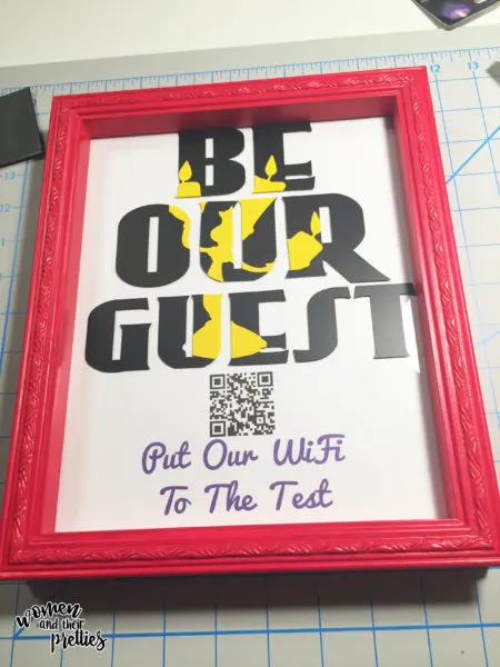 Be Our Guest Wifi Sign finished project - DIY Wifi Sign