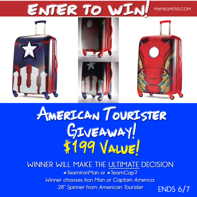Captain America IRON MAN American Tourister Giveaway