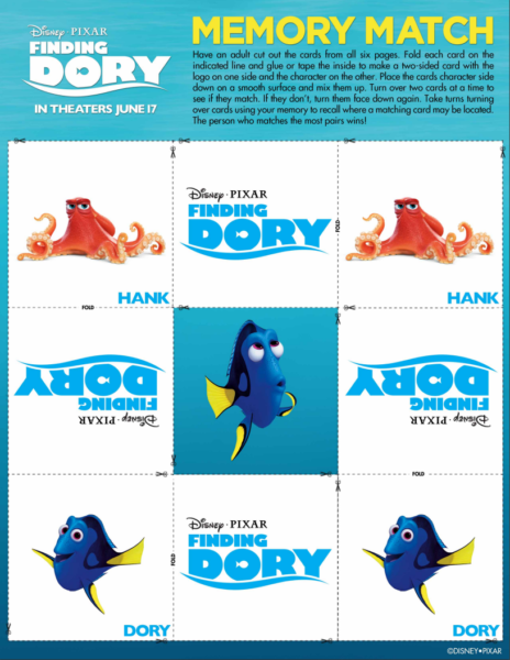 Finding Dory Memory Game
