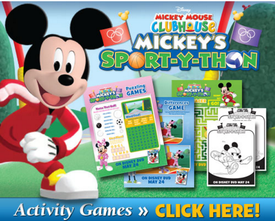 Mickets Sport-Y-Thon Activity Sheets