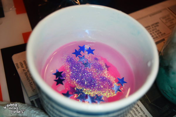 Add glitter to paint DIY BFG Dream Jars #TheBFG #DIY