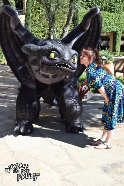 With Toothless at DreamWorks Animation
