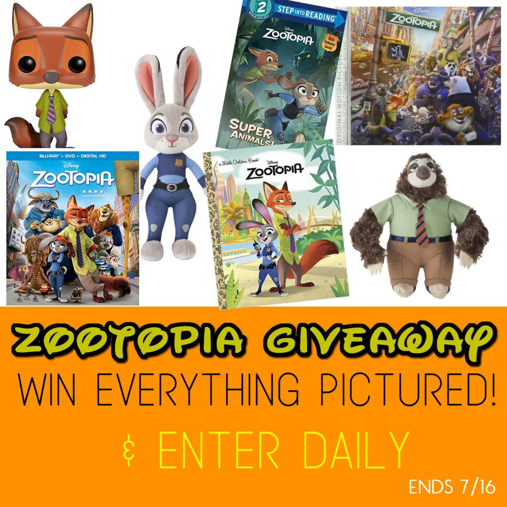 Zootopia Blu-ray release giveaway