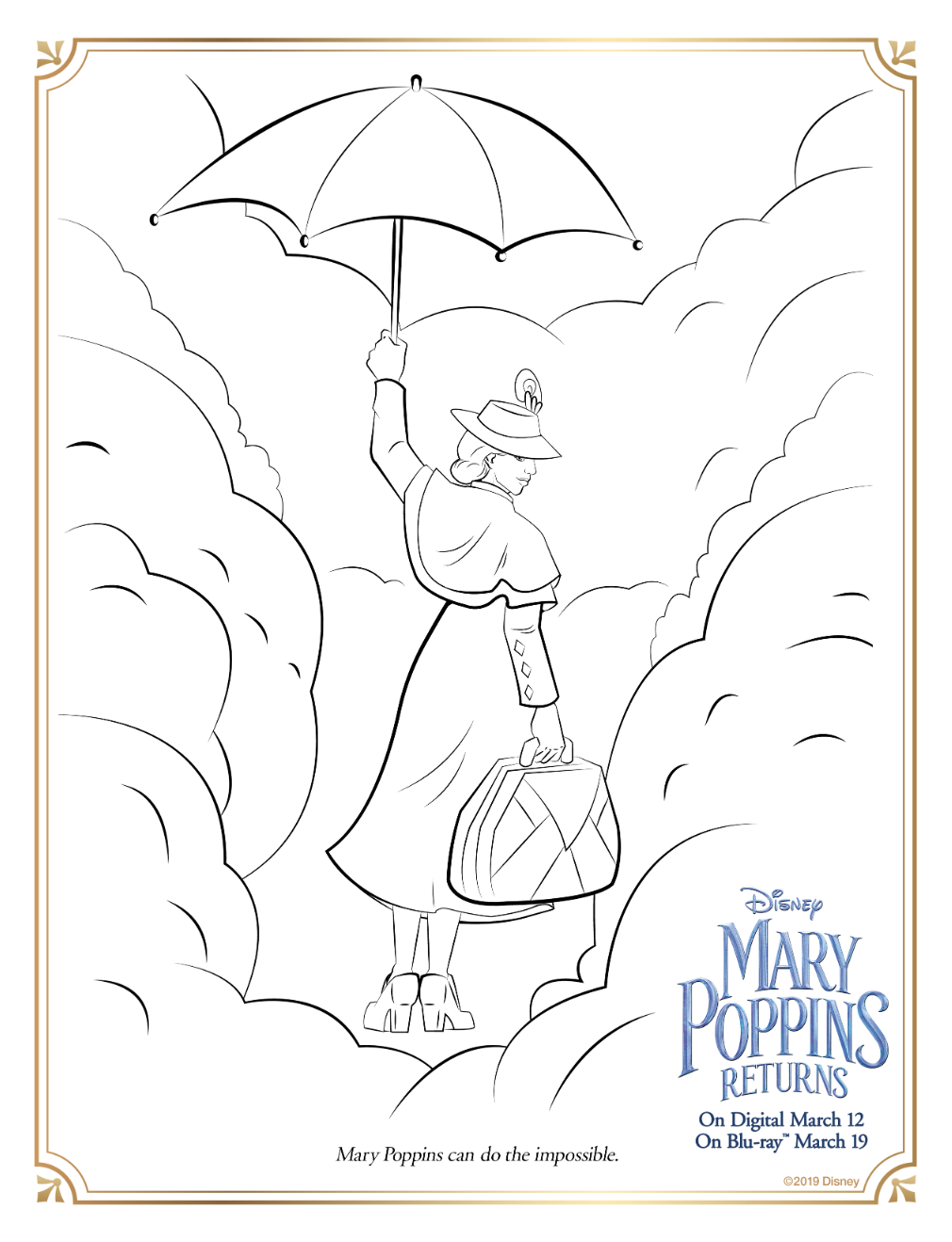 FREE Mary Poppins Returns Activity Sheets: Coloring pages, games, and ...