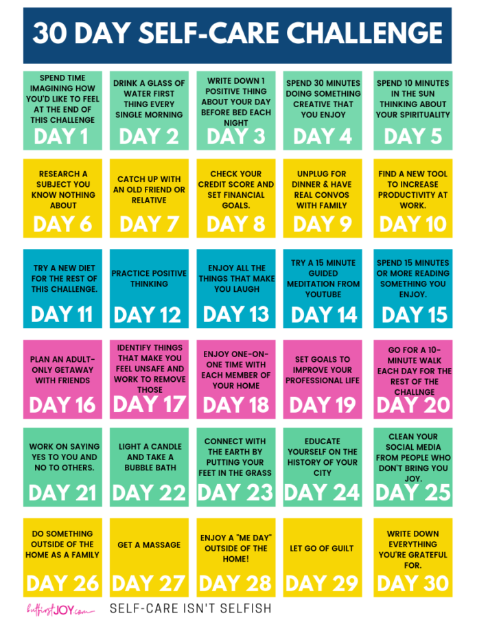 30 Day SelfCare Challenge (FREE Calendar & Workbook)