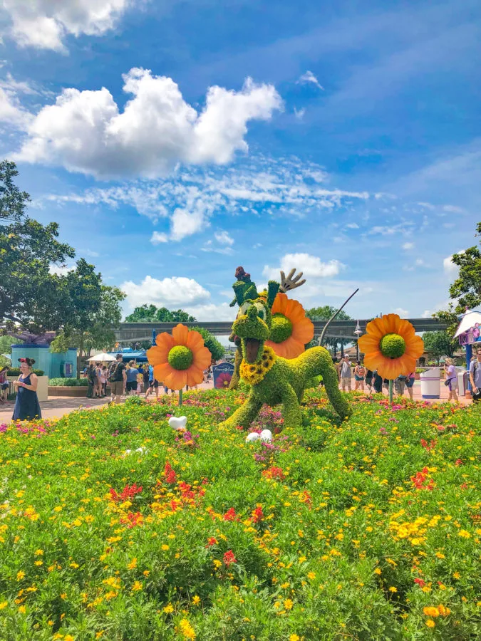 Pluto Topiary at 2019 Epcot Internation Flower & Garden Festival