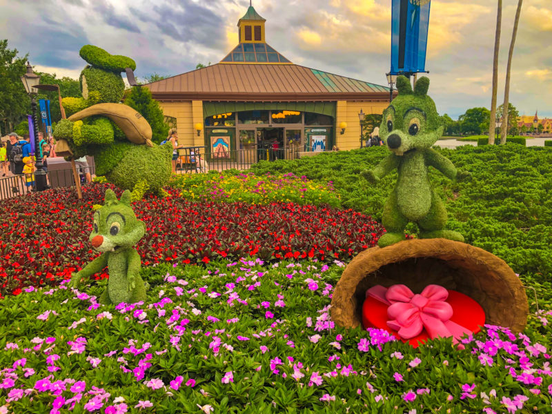 Chipmunks Topiary at Things to do 2019 Epcot Flower & Garden Festival