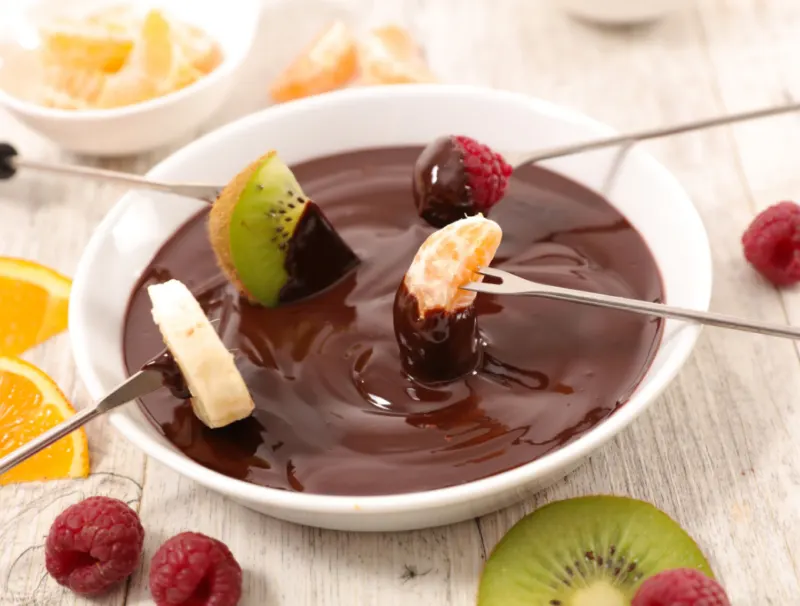 dip summer fruits in chocolate