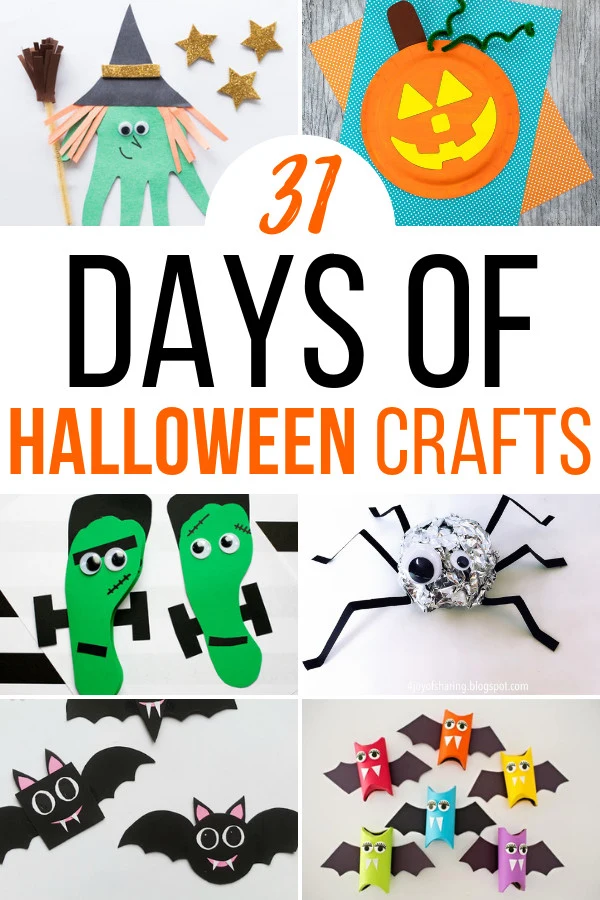 Who says a holiday can only be celebrated on a single day? Let's enjoy the festivities with these 31 Days of Halloween Crafts for kids!