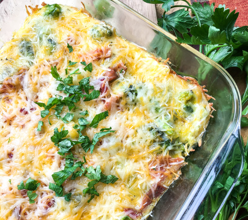 This broccoli bacon keto breakfast is loaded with flavor and nutrients! With low-carbs and high demand – you'll want to make this keto breakfast casserole every week!