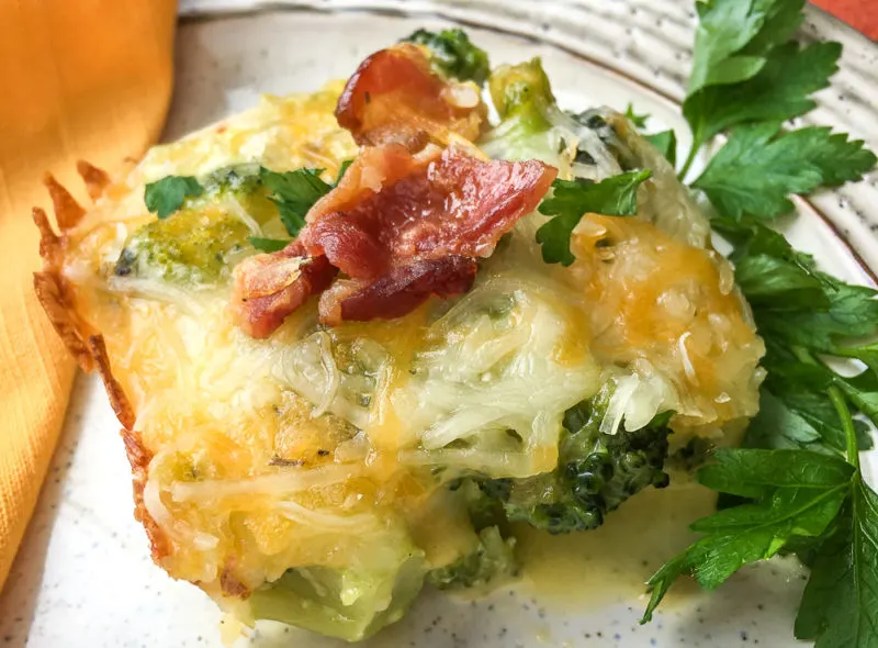 Broccoli Bacon cheddar Keto Breakfast Casserole