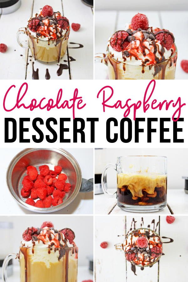 This Chocolate Raspberry Dessert Coffee recipe is my guilty pleasure drink of choice and I know it will be yours, too.