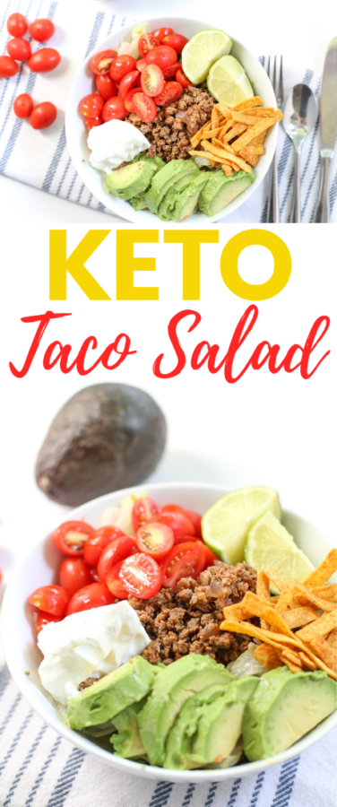 Are you looking for a quick, easy, and appetizing Keto meal for lunch or dinner this week? Try this quick Keto Taco Salad Recipe.