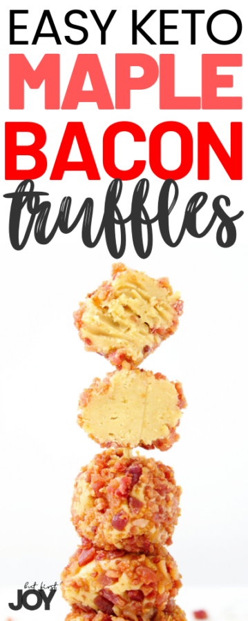 These Maple Bacon Keto Truffles are a bacon lovers dream! This low carb bites recipe gives the perfect amount of sweet and savory. Try it today!