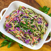 Super Easy Crisp & Crunchy Broccoli Slaw