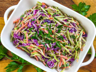 Super Easy Crisp & Crunchy Broccoli Slaw