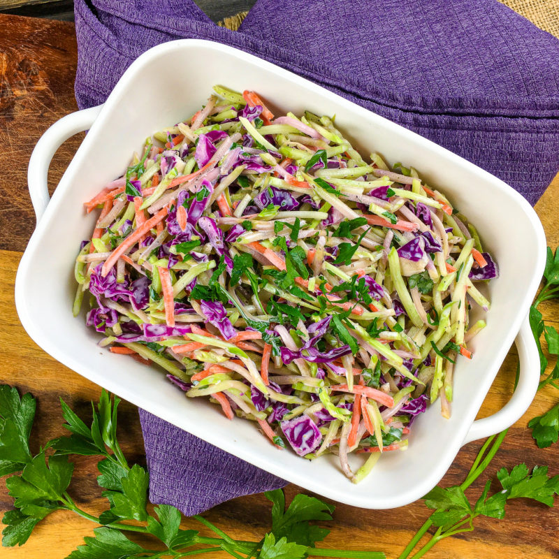 Low carb Crunchy Broccoli Slaw