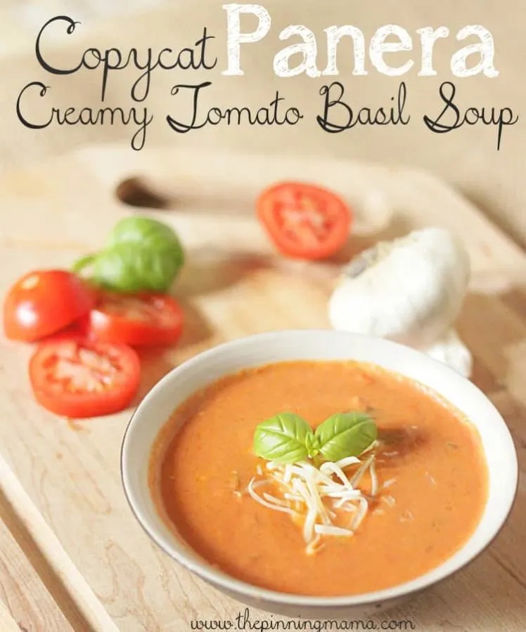 Copycat Panera Bread Tomato Basil Soup