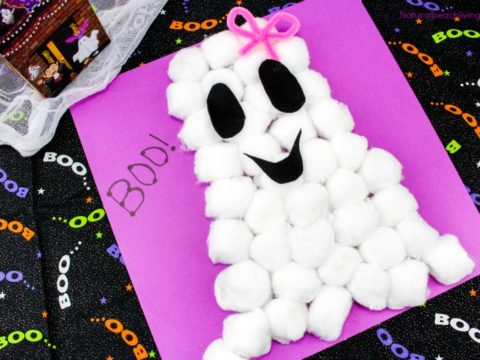 Image for Easy Cotton Ball Ghost Craft for Preschoolers