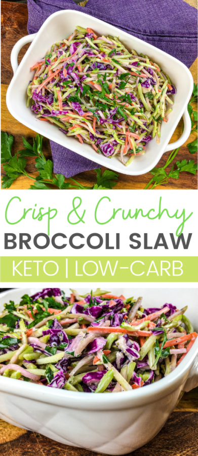 Low-Carb Keto Broccoli Slaw Salad
