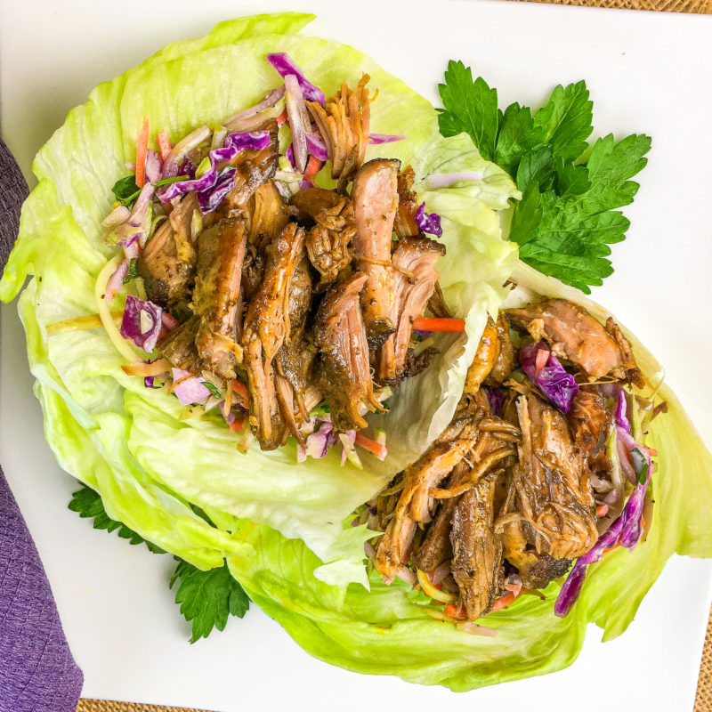 Keto Pulled Pork Lettuce Wraps