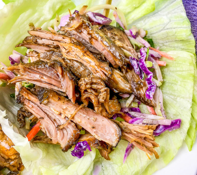 Delicious pulled pork lettuce wraps recipe!