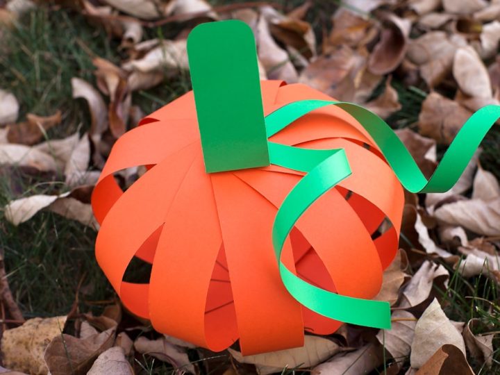 Image for Easy Paper Strip Pumpkin Craft for Kids