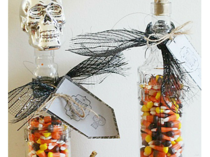 Image for Dollar Store Halloween Crafts - Skull Candy Jar