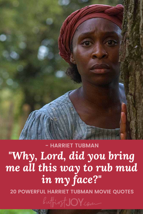 Why lord did you bring me here to rub mud in my face? Harriet Tubman movie quotes