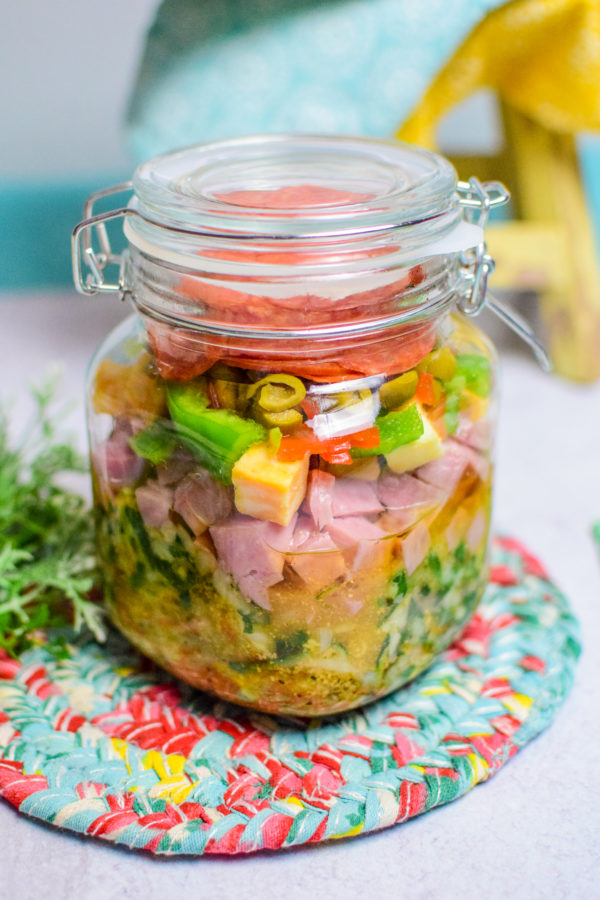 Keto Pasta Salad in a Jar