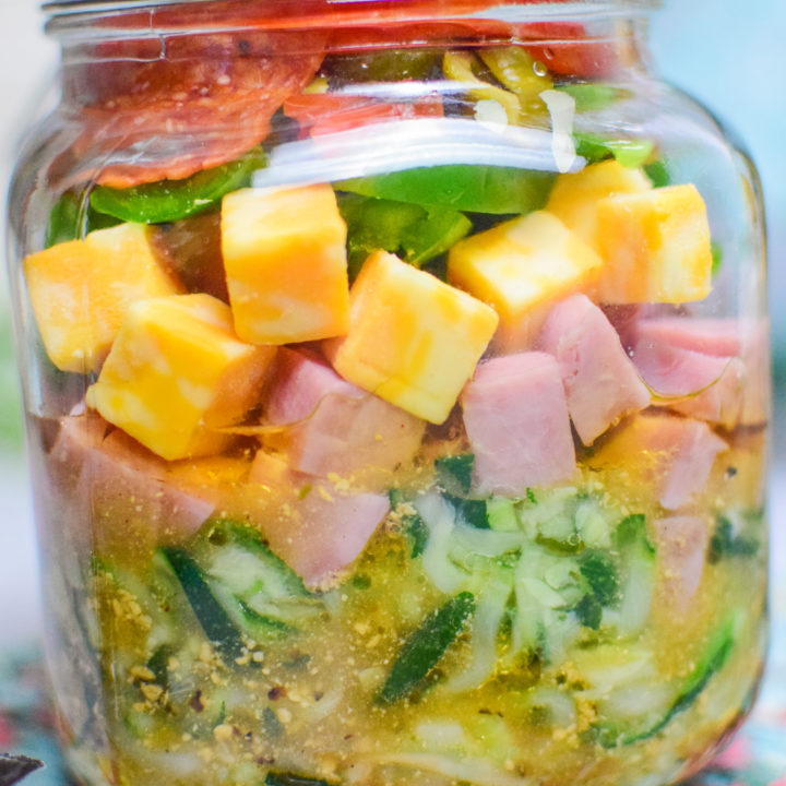 Keto Pasta Salad in a Jar