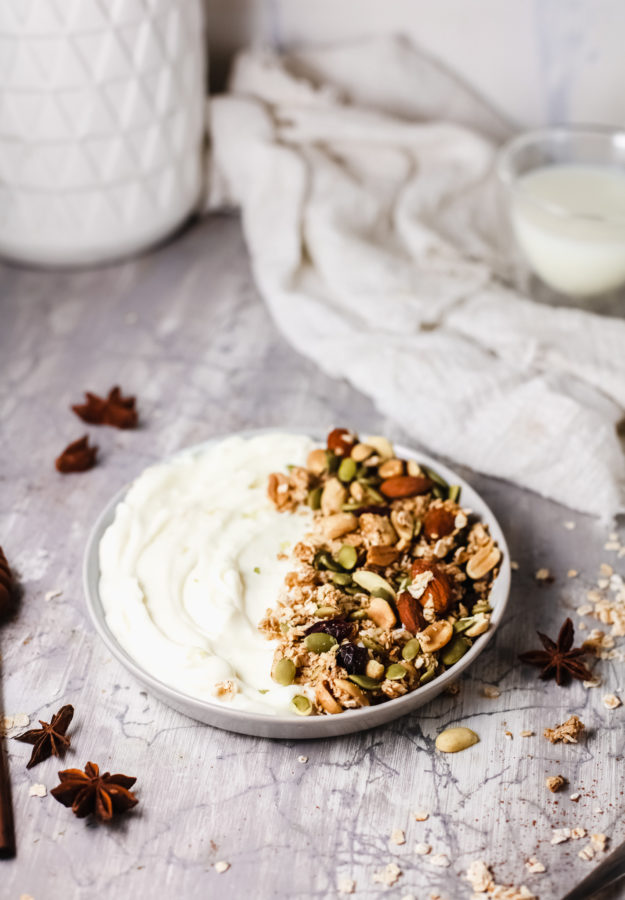 Low-Carb Pumpkin Spice Granola Breakfast