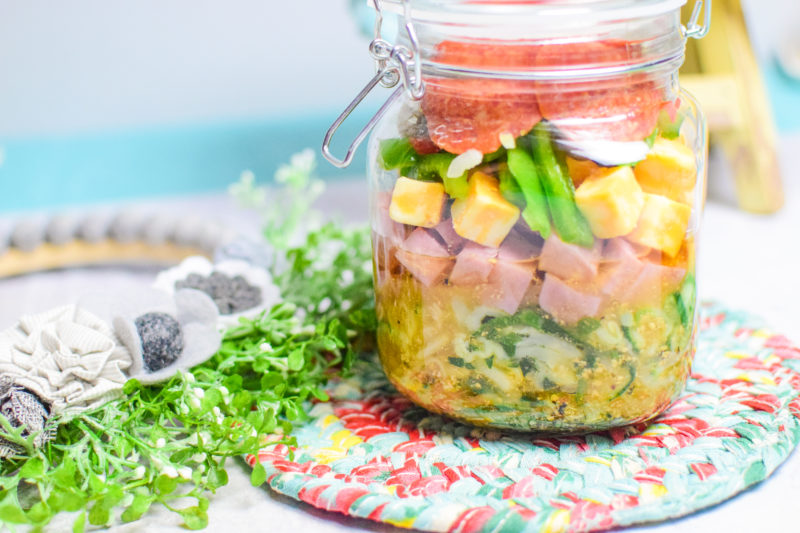 Zucchini Pasta Salad in a Jar