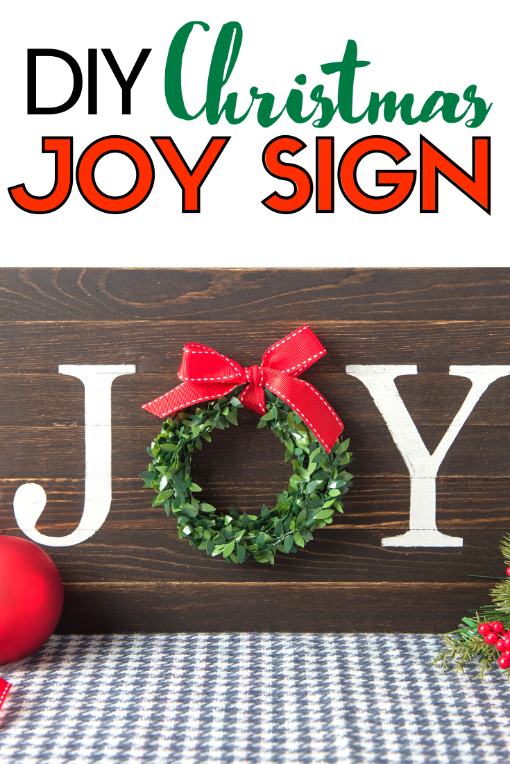 DIY Joy Wood Sign for Christmas - But First, Joy