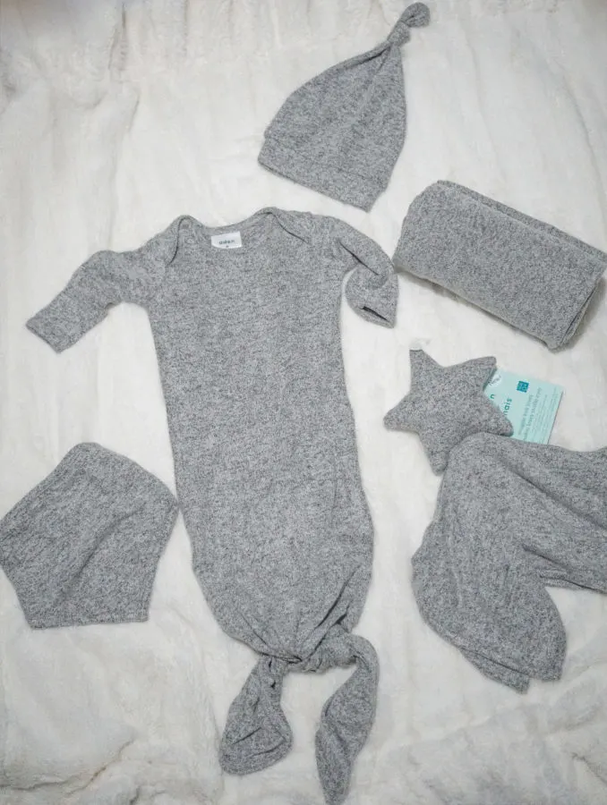Gray Baby Clothing Knit Set